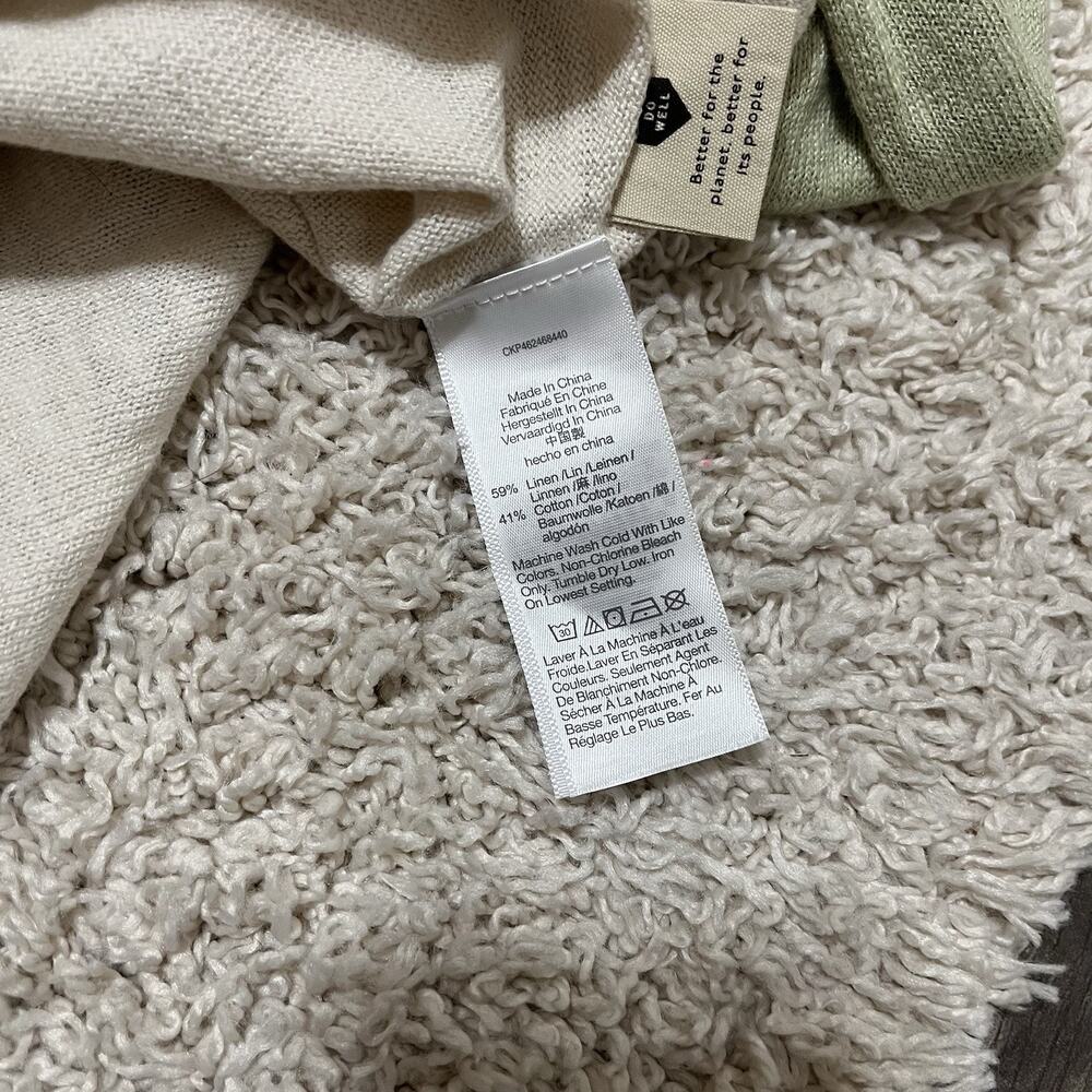 Madewell XXS Colorblock Striped Linen Blend Scoop Neck Pullover Palmdale Sweater - Picture 5 of 6